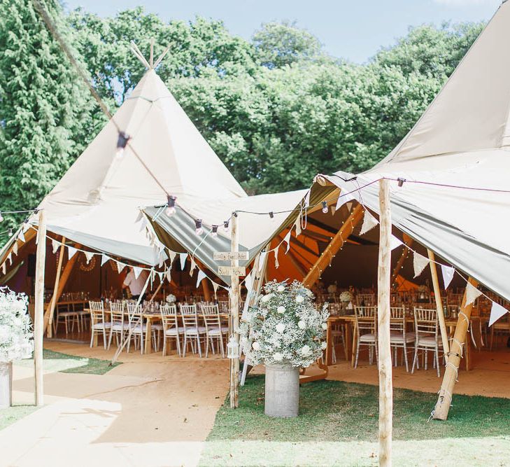 Outdoor Rustic Tipi Reception