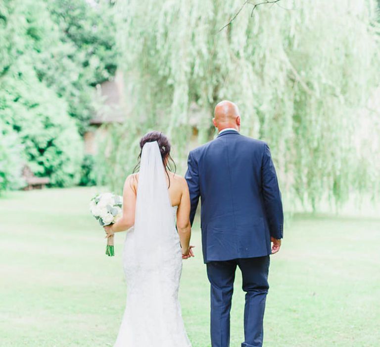 Bride & Groom Country Garden Portrait