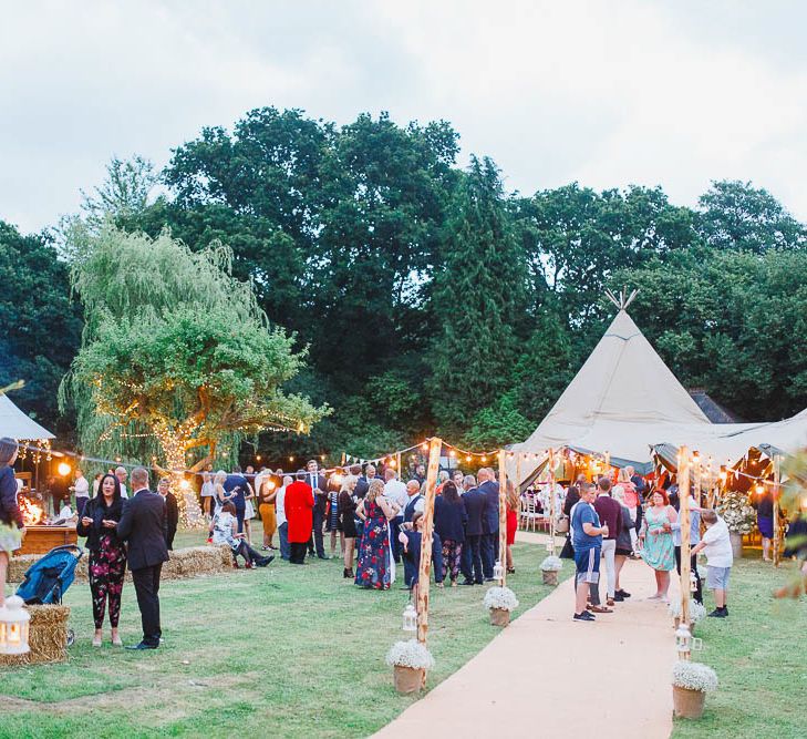 Outdoor Rustic Tipi Reception