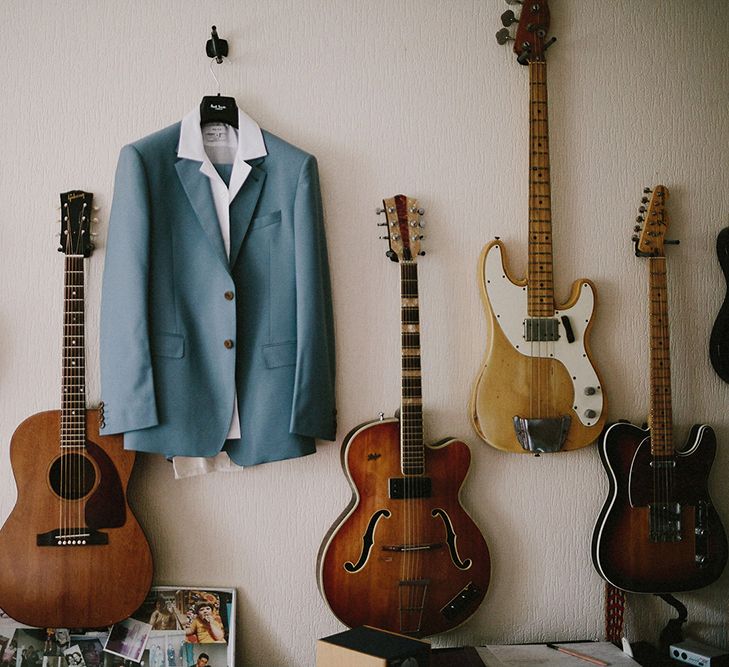 Groom In Blue Paul Smith Suit