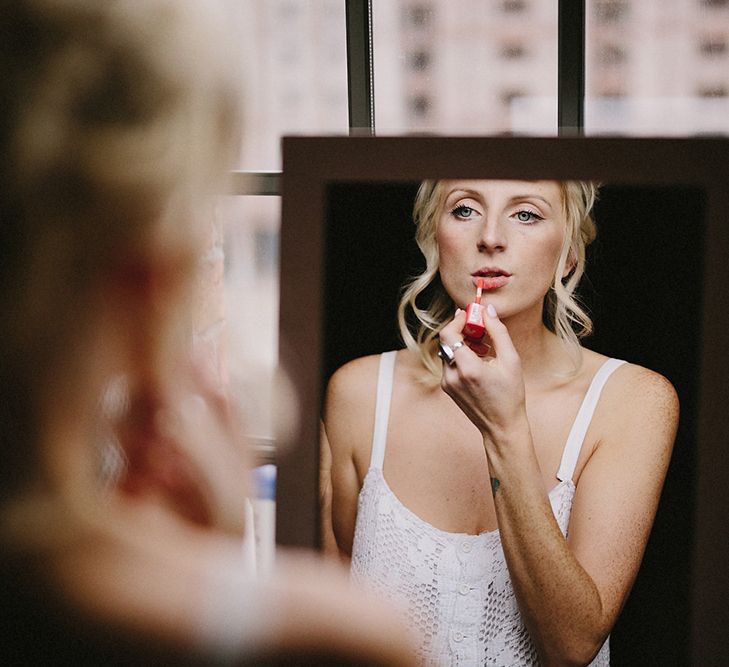 Beautiful Bride Getting Ready