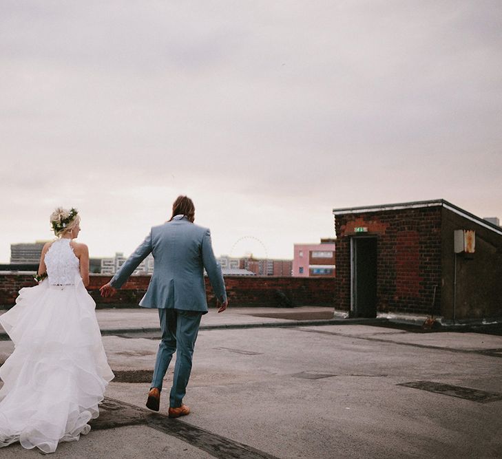 Rooftop Bride & Groom Shots At Camp & Furnace