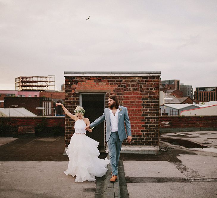 Rooftop Bride & Groom Portraits