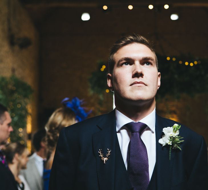 Autumnal Wedding At Cripps Barn Cotswolds With Bride In Watters And Bridesmaids In Aubergine Dresses With Images From Katy & Co.