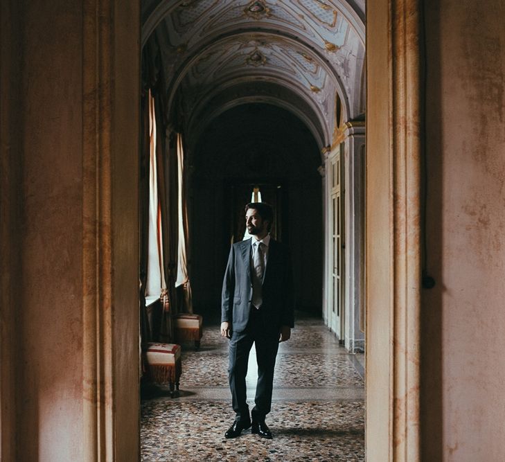 Groom in Italian Suit