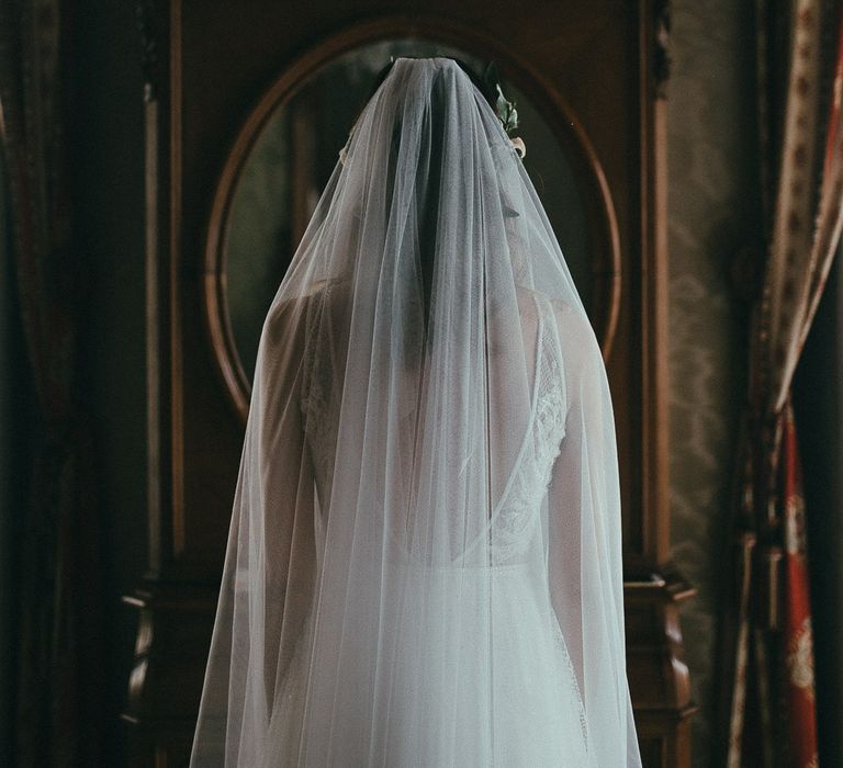 Bride in Flora Wedding Dress