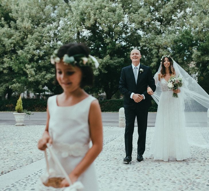 Bridal Entrance in Flora Wedding Dress