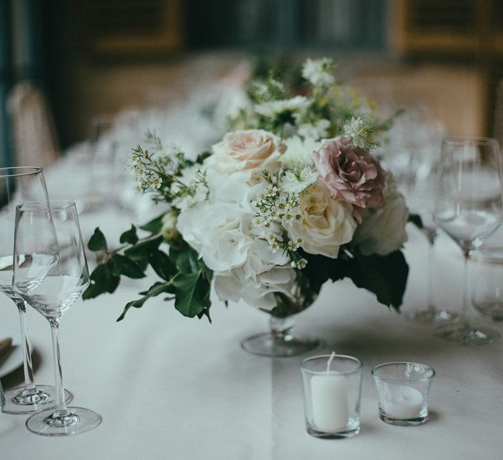 Elegant White Table Centrepiece