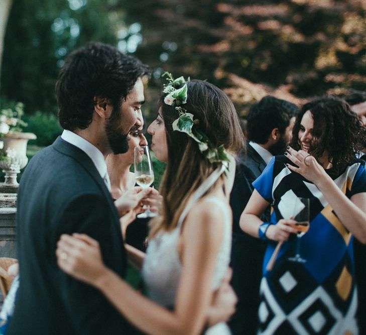 Bride & Groom Embrace