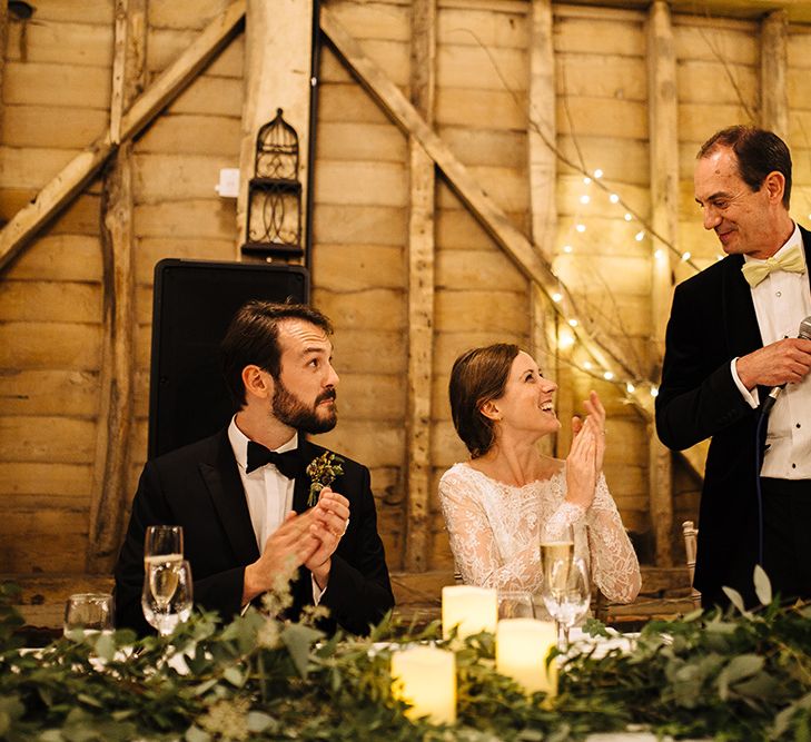 Wedding Speeches at Childerley Hall Rustic Barn Reception in Cambridge | Tawny Photo