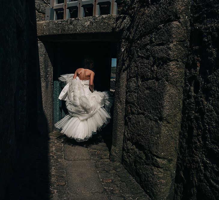 Bride in Pronovias Wedding Dress | Isles of Scilly Wedding | Jason Mark Harris Photography