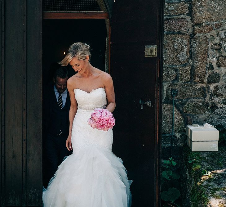 Bride in Pronovias Wedding Dress | Isles of Scilly Wedding | Jason Mark Harris Photography