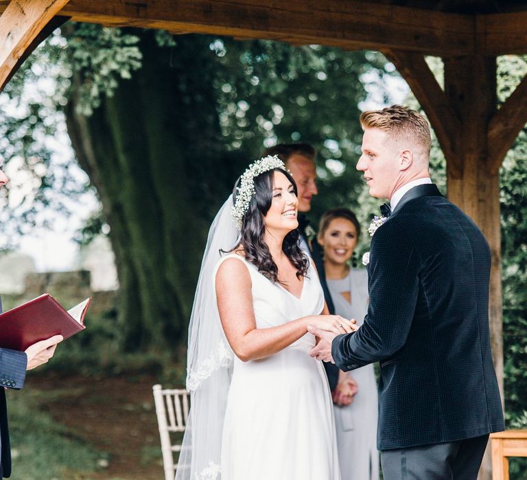 The Ceremony | Floral Crown by Green Wreath | Mrs Bowtie | Photography by Jessica Reeve.