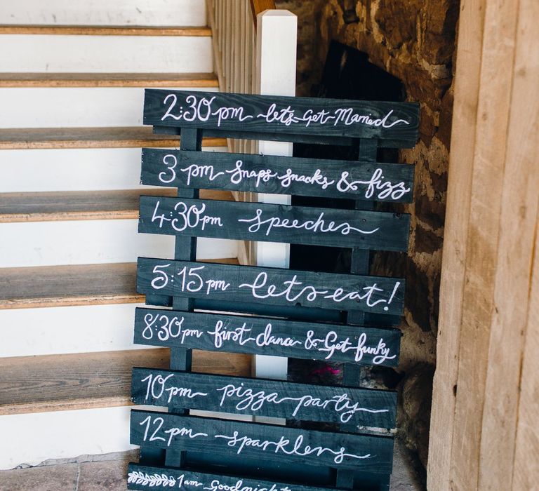 Signage for weddings | Askham Hall | Photography by Jessica Reeve.