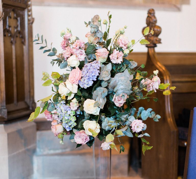 Church Pastel Floral Arrangement