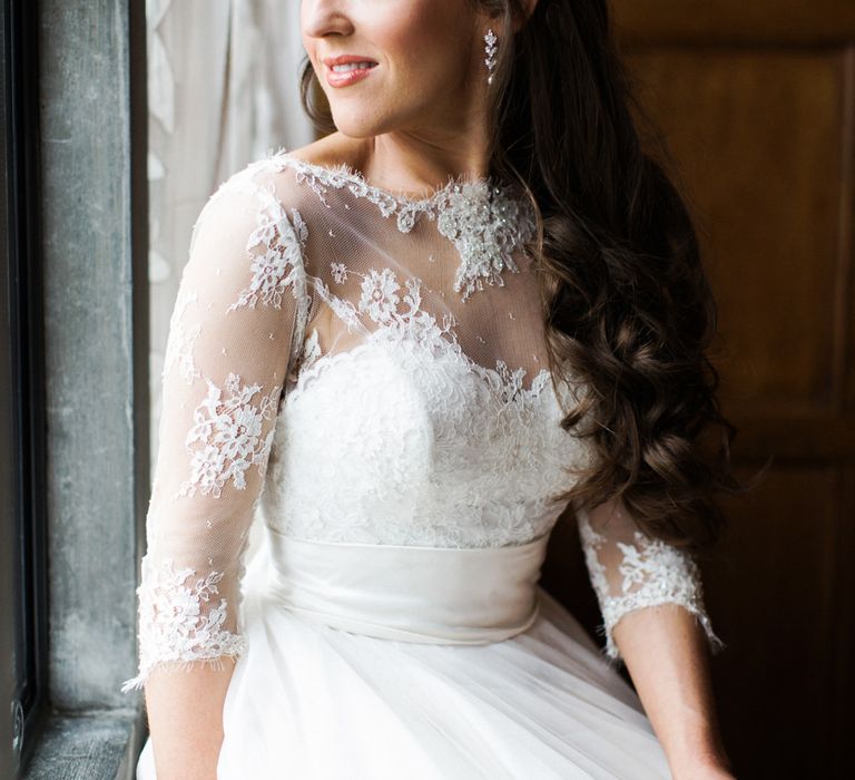 Bride in Lace Wedding Dress from Agape Bridal Boutique