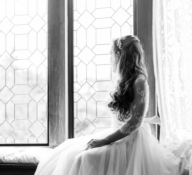 Bride in Lace Wedding Dress from Agape Bridal Boutique