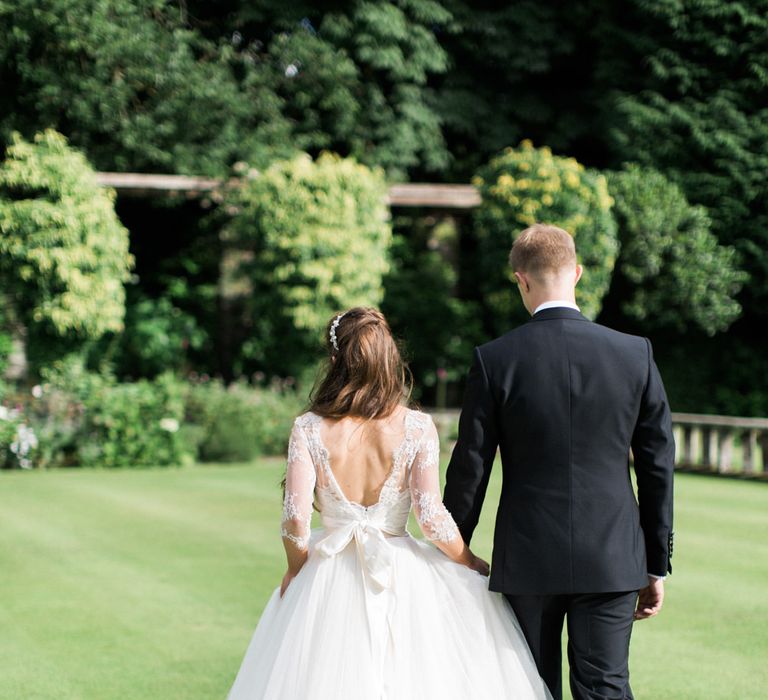 Romantic Country Garden Bride & Groom Portrait