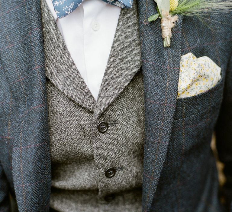 Groom in Walker Slater Suit | Classic Green & White Outdoor Country Wedding at Voewood in Norfolk, Planned & Styled by Vanilla Rose Weddings & Events | Julie Michaelsen Photography