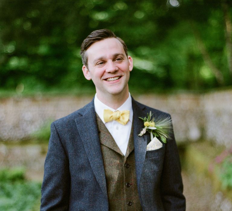 Groom in Walker Slater Suit | Classic Green & White Outdoor Country Wedding at Voewood in Norfolk, Planned & Styled by Vanilla Rose Weddings & Events | Julie Michaelsen Photography