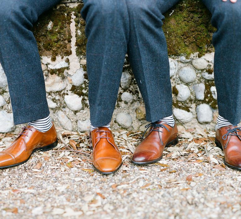 Grooms in Walker Slater Suits | Classic Green & White Outdoor Country Wedding at Voewood in Norfolk, Planned & Styled by Vanilla Rose Weddings & Events | Julie Michaelsen Photography