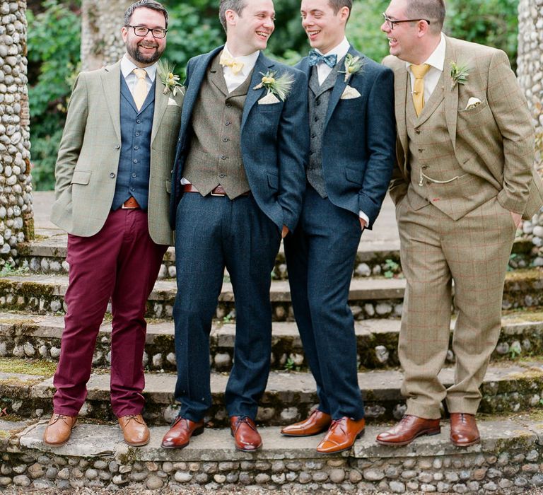 Grooms in Walker Slater Suits | Classic Green & White Outdoor Country Wedding at Voewood in Norfolk, Planned & Styled by Vanilla Rose Weddings & Events | Julie Michaelsen Photography