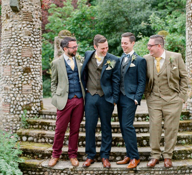 Grooms in Walker Slater Suits | Classic Green & White Outdoor Country Wedding at Voewood in Norfolk, Planned & Styled by Vanilla Rose Weddings & Events | Julie Michaelsen Photography