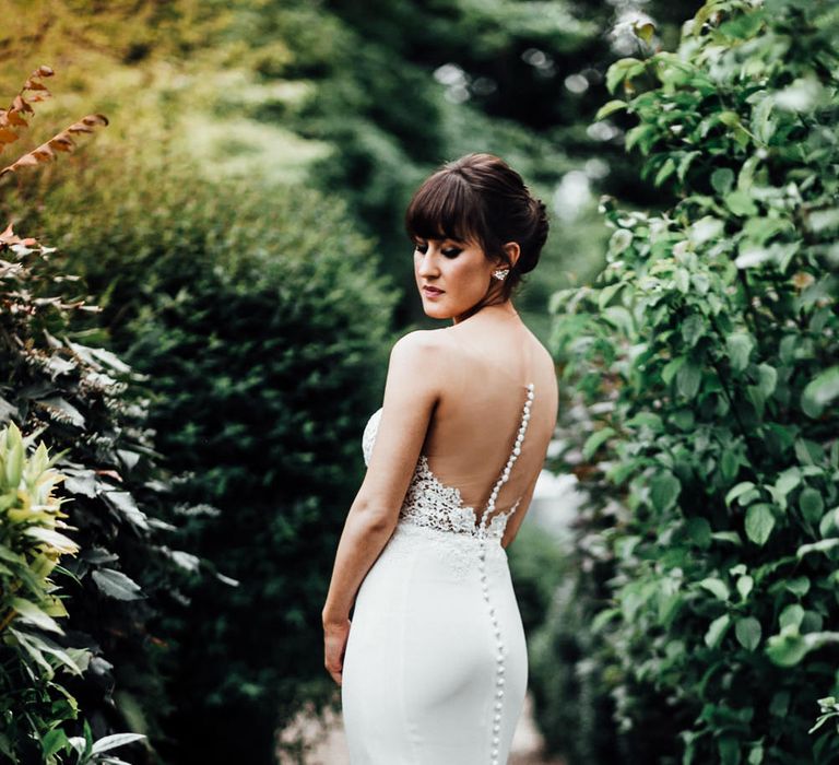 Bride in Illusion Back Martina Liana Bridal Gown | Beatrici Photography