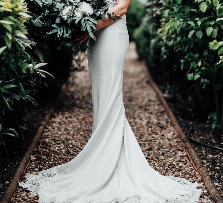 Bride in Illusion Back Martina Liana Bridal Gown | Beatrici Photography