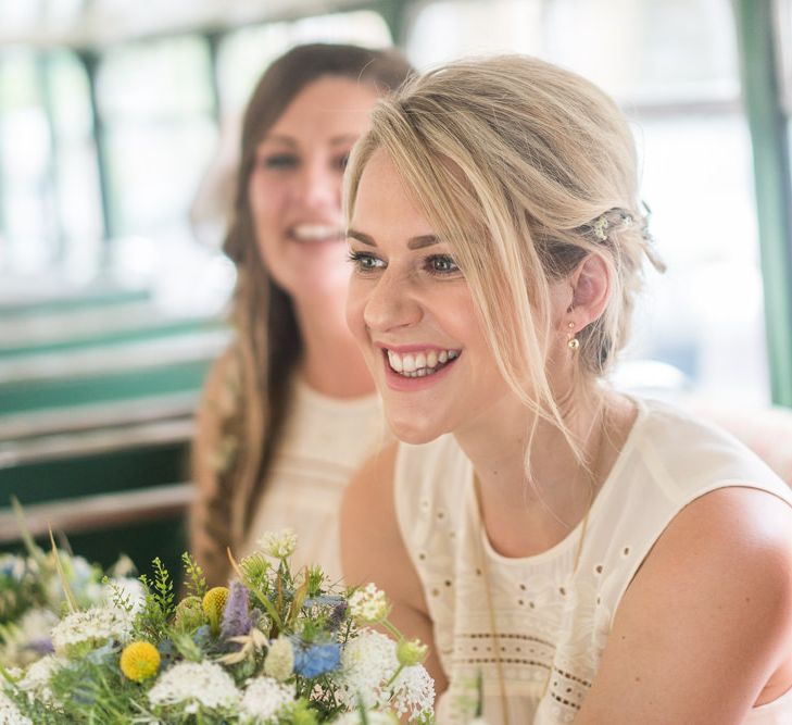 Bridesmaid in White Dress