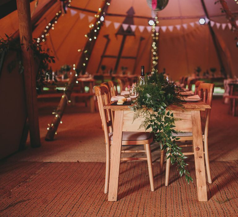 Table Scape | Rustic Tipi Wedding Reception | Steven Haddock Photography