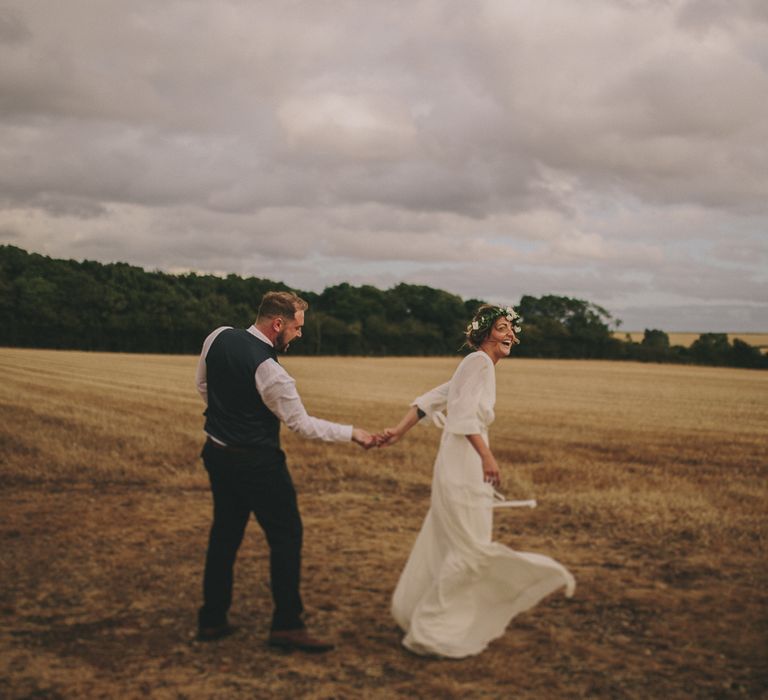 Bride & Groom | Elizabeth Dye Bridal Gown | Marc Darcy Suit | Steven Haddock Photography