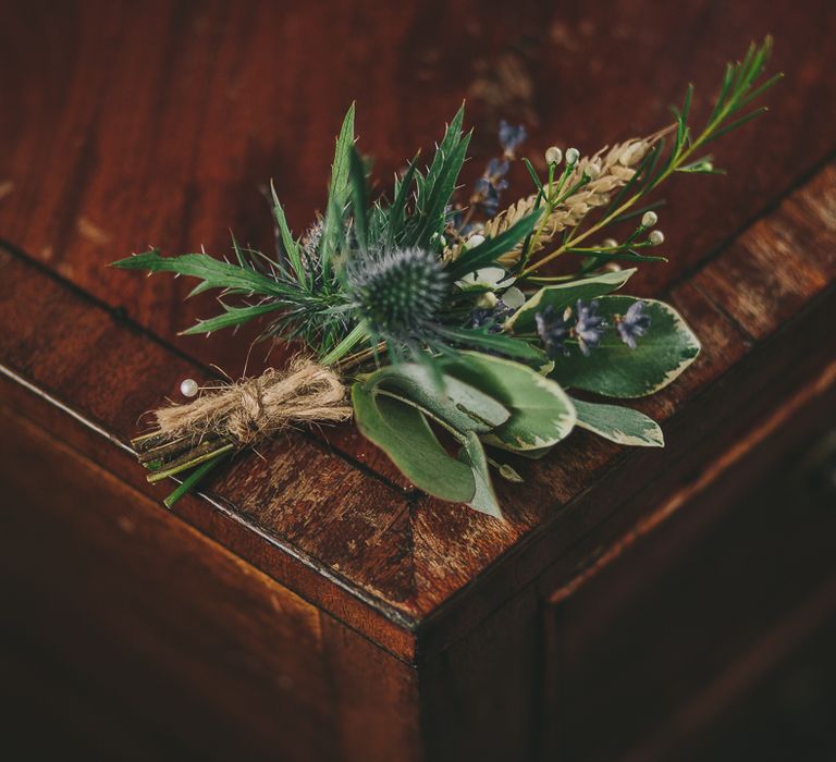 Greenery Buttonhole | Steven Haddock Photography