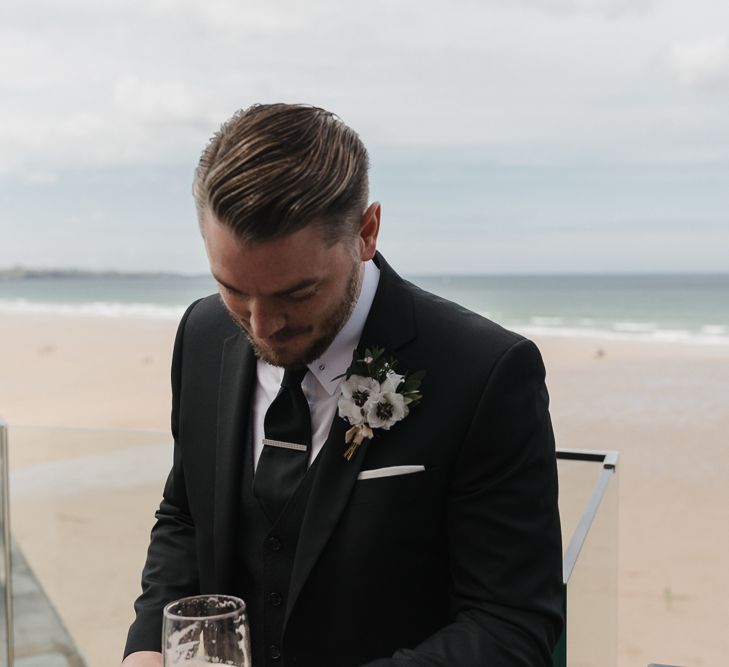 Intimate Coastal Wedding At Watergate Bay Hotel Cornwall With Bride In Blackburn Bridal & Images From Sebastien Boudot