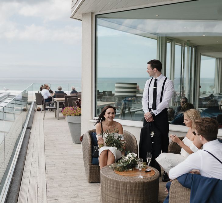 Intimate Coastal Wedding At Watergate Bay Hotel Cornwall With Bride In Blackburn Bridal & Images From Sebastien Boudot