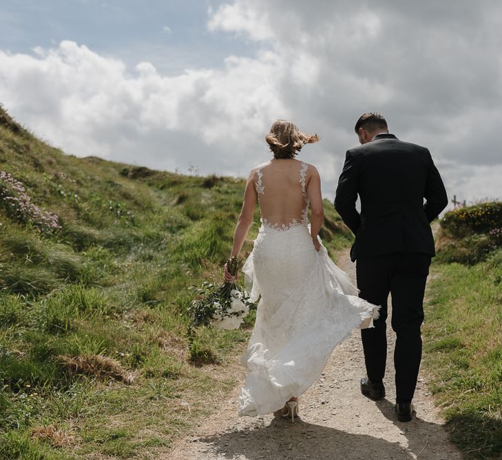 Intimate Coastal Wedding At Watergate Bay Hotel Cornwall With Bride In Blackburn Bridal & Images From Sebastien Boudot