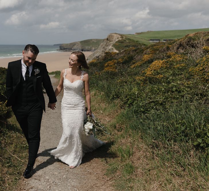 Intimate Coastal Wedding At Watergate Bay Hotel Cornwall With Bride In Blackburn Bridal & Images From Sebastien Boudot