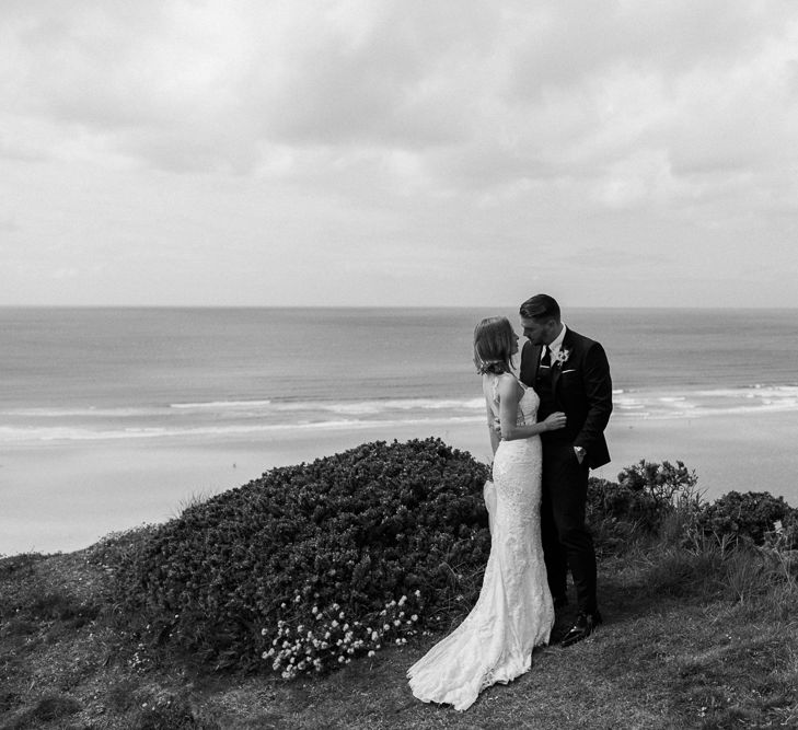 Intimate Coastal Wedding At Watergate Bay Hotel Cornwall With Bride In Blackburn Bridal & Images From Sebastien Boudot