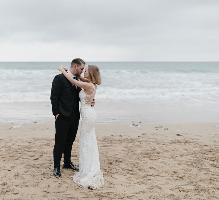 Intimate Coastal Wedding At Watergate Bay Hotel Cornwall With Bride In Blackburn Bridal & Images From Sebastien Boudot