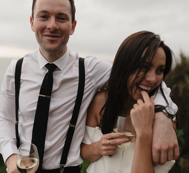 Intimate Coastal Wedding At Watergate Bay Hotel Cornwall With Bride In Blackburn Bridal & Images From Sebastien Boudot