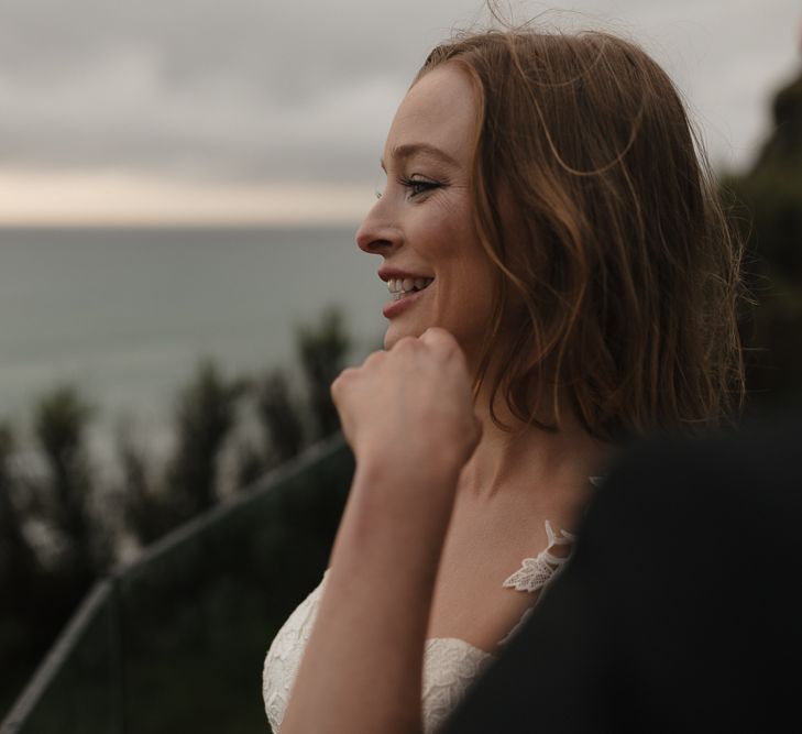 Intimate Coastal Wedding At Watergate Bay Hotel Cornwall With Bride In Blackburn Bridal & Images From Sebastien Boudot