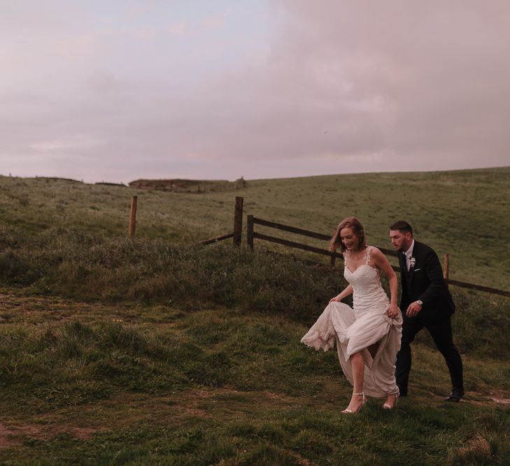 Intimate Coastal Wedding At Watergate Bay Hotel Cornwall With Bride In Blackburn Bridal & Images From Sebastien Boudot