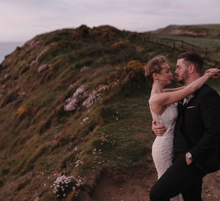 Intimate Coastal Wedding At Watergate Bay Hotel Cornwall With Bride In Blackburn Bridal & Images From Sebastien Boudot