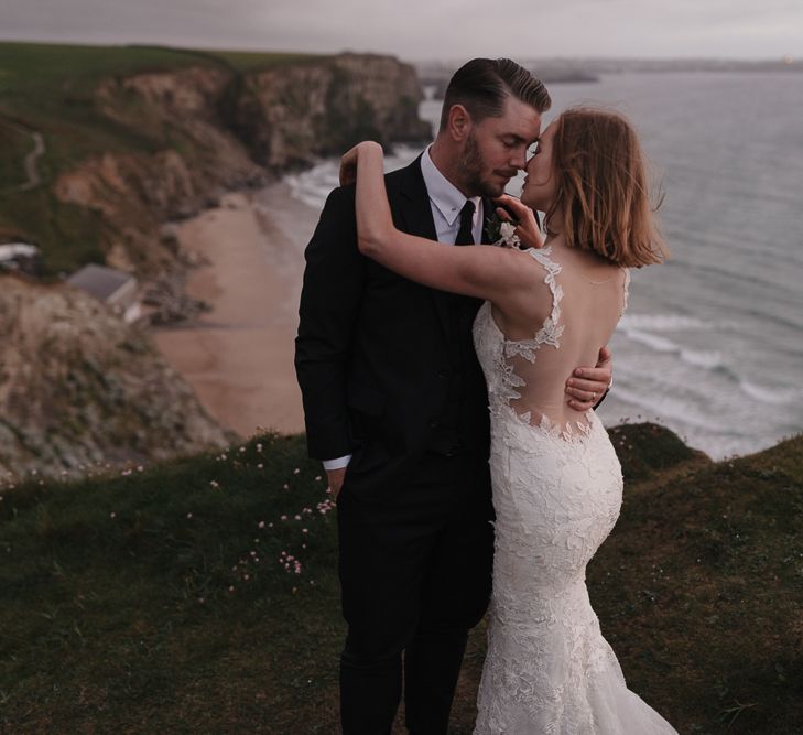 Intimate Coastal Wedding At Watergate Bay Hotel Cornwall With Bride In Blackburn Bridal & Images From Sebastien Boudot