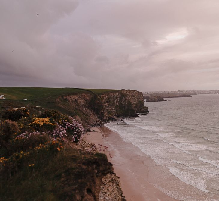 Intimate Coastal Wedding At Watergate Bay Hotel Cornwall With Bride In Blackburn Bridal & Images From Sebastien Boudot