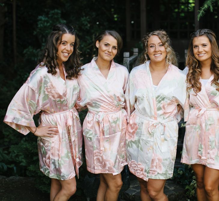 Outdoor Wedding UK At Woodland Weddings With Bridesmaids In Blush Pink TH&TH Dresses With Images From Chris Barber Photography