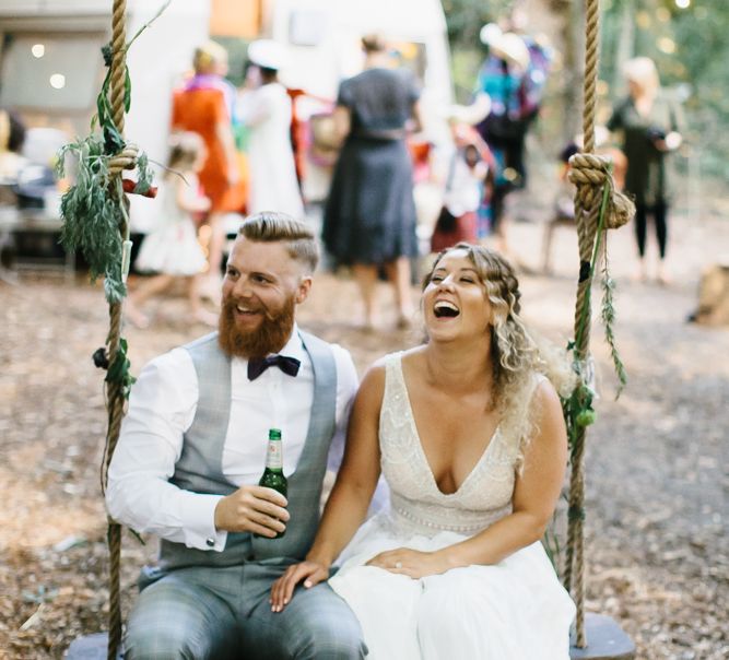 Outdoor Wedding UK At Woodland Weddings With Bridesmaids In Blush Pink TH&TH Dresses With Images From Chris Barber Photography