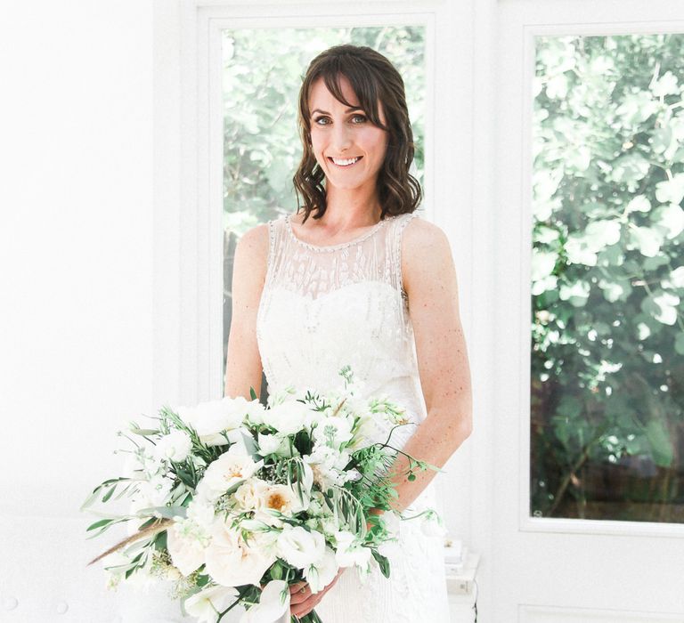 Bride in Hermia Jenny Packham Gown | Elegant Hampton Manor Wedding with Floral Decor | Xander & Thea Fine Art Wedding Photography