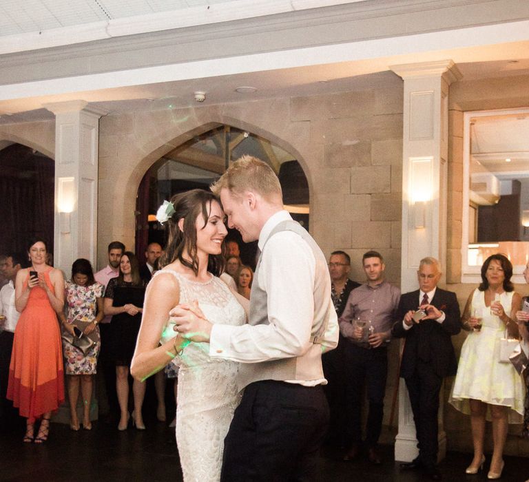 Choreographed First Dance | Bride in Jenny Packham | Groom in Navy Reiss Suit | Elegant Hampton Manor Wedding with Floral Decor | Xander & Thea Fine Art Wedding Photography