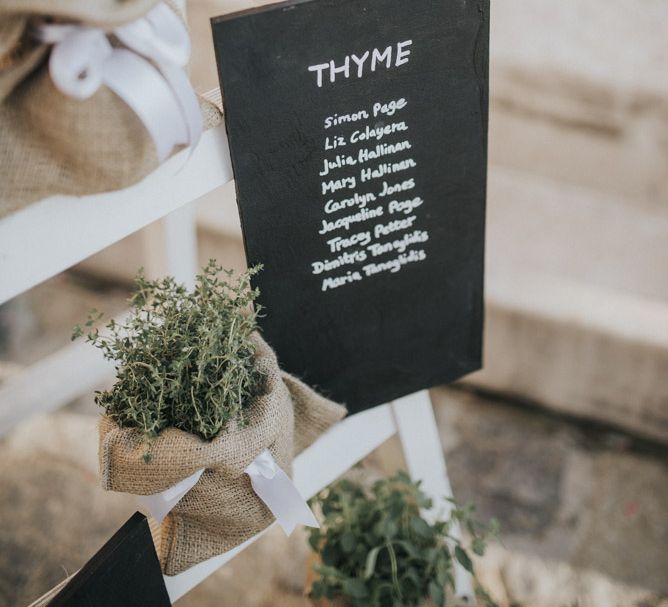 Minute Chalkboard Table Plan Sign | Outdoor Pastel Destination Wedding at Agreco in Greece | Best Moments Wedding Planner | Paulina Weddings Photography